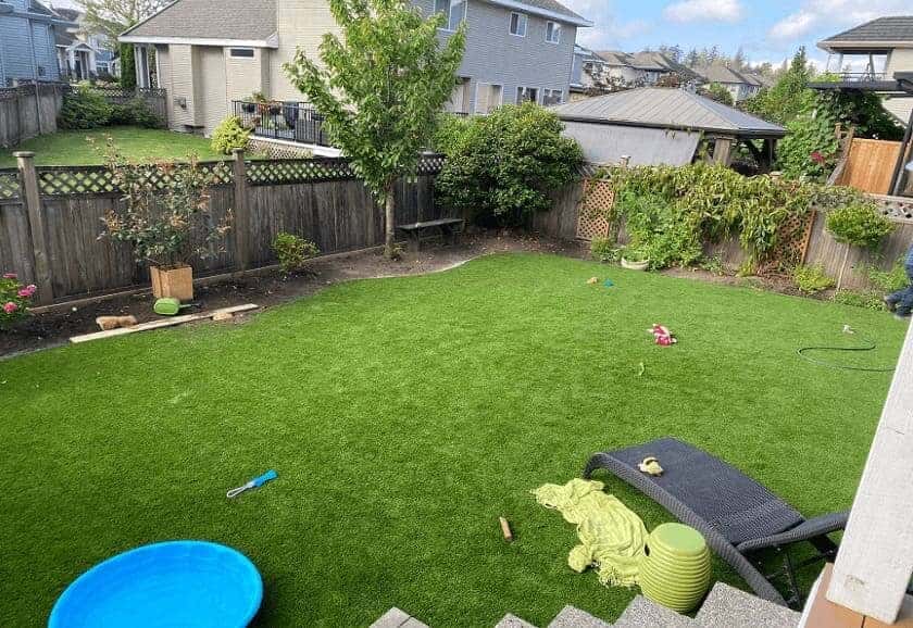 artificial grass installation in Langley